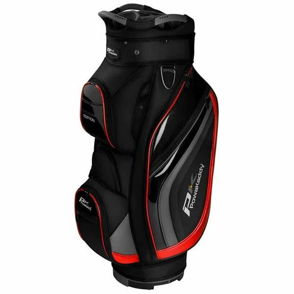 PowaKaddy Premium Edition Cart Bag Black/Gunmetal/Red 3 PowaKaddy Premium Edition Cart Bag Black/Gunmetal/Red