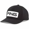 Ping Tour Vented Delta Caps Black -Outlet Clubs Store 35566 black white ex1.600x600