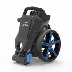 POWAKADDY 2022 MICRA PUSH CART-GUN METAL/BLUE TRIM -Outlet Clubs Store 40383 2
