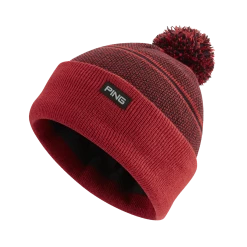PING MEN'S HEWITT BOBBLE KNIT HAT Black/Red