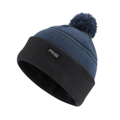 PING MEN'S HEWITT BOBBLE KNIT HAT Navy/Delph Blue