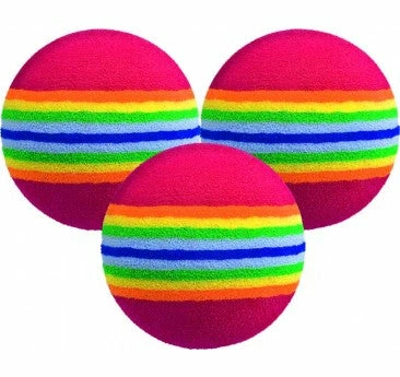 Longridge MULTICOLOURED FOAM BALL 6 PK 3 Longridge MULTICOLOURED FOAM BALL 6 PK