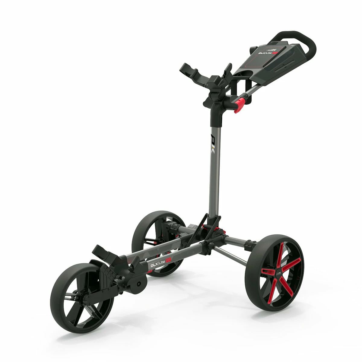 PowaKaddy 22 DXL Lite Fast Fold Push Cart Red Trim 3 PowaKaddy 22 DXL Lite Fast Fold Push Cart Red Trim