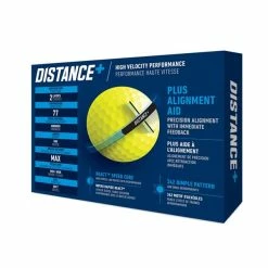 TaylorMade Distance + Golf Balls Dozen Yellow -Outlet Clubs Store TA21D0101002 2 L