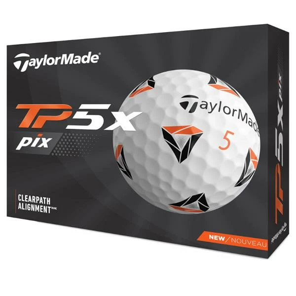 TaylorMade TP5X Pix 2.0 Golf Balls Dozen White (2 Dozen €90) 3 TaylorMade TP5X Pix 2.0 Golf Balls Dozen White (2 Dozen €90)