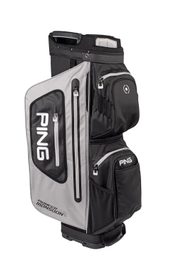 Ping Pioneer Monsoon 201 Cart Bag- Light Grey - Black-White