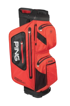 PING PIONEER 201 MONSOON WATERPROOF GOLF CART BAG SCARLET/BLACK